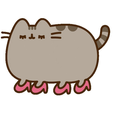 pusheen cat in pink heels cute kawaii doodle