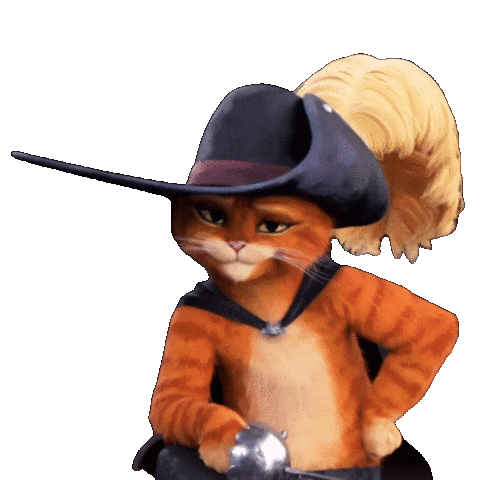 puss in boots smug smile doodle