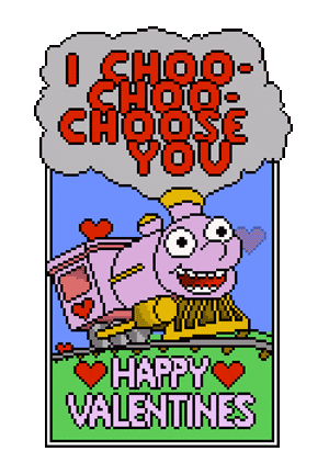 ralph wiggum choo choo choose you simpsons valentine day doodle