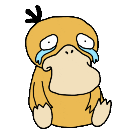 sad psyduck pokemon crying doodle