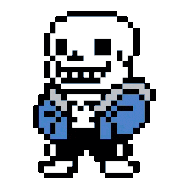 sans deltarune pixel art doodle