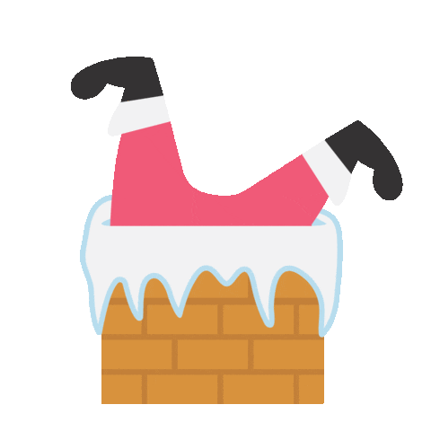 santa stuck in chimney funny christmas doodle