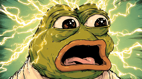 shocked pepe the frog electric doodle