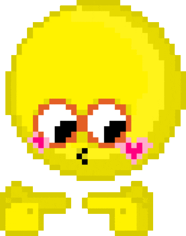 shy blushing emoji pixel doodle
