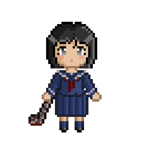 silent hill f girl pixel doodle
