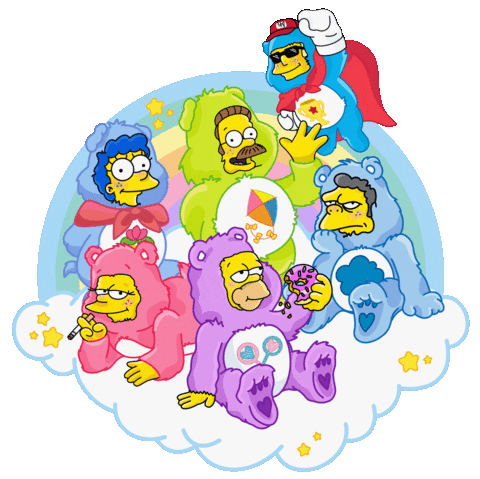simpsons care bears mashup doodle