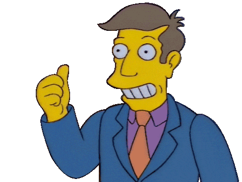 simpsons principal skinner thumbs up doodle