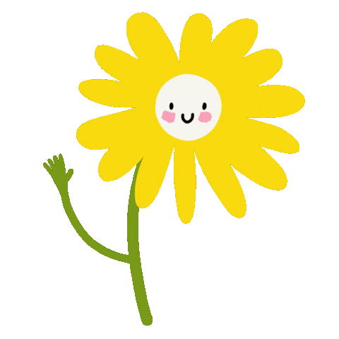 smilling yellow flower doodle