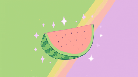 sparkling watermelon pastel doodle