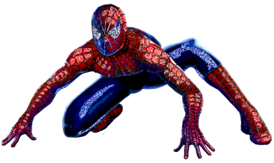 spiderman with glitters doodle