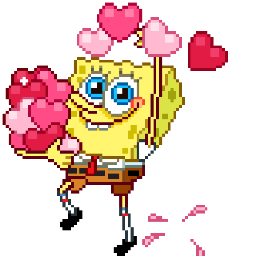 spongebob squarepants pixel love doodle