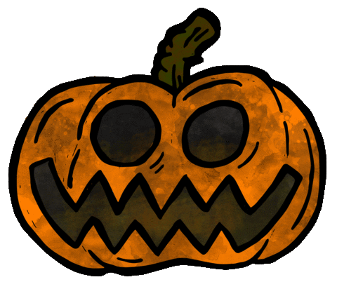 spooky halloween jack o lantern doodle