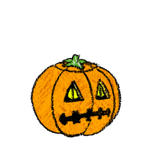 spooky halloween pumpkin jack o lantern cat doodle