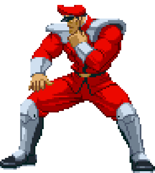 street fighter m bison pixel doodle