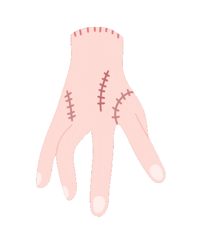 the addams family thing hand doodle