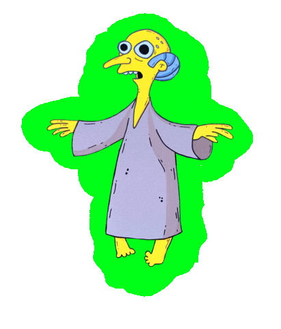 the simpsons glowing mr burns doodle