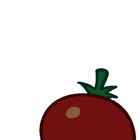 throw red tomato doodle