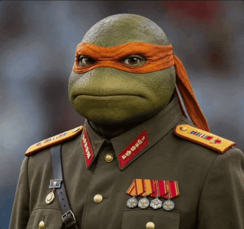 tmnt michelangelo military dictator meme doodle