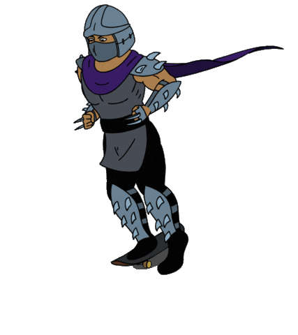 tmnt shredder skater doodle