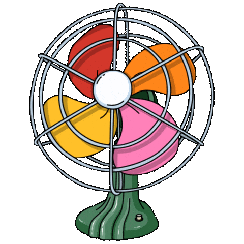 vintage rainbow fan doodle