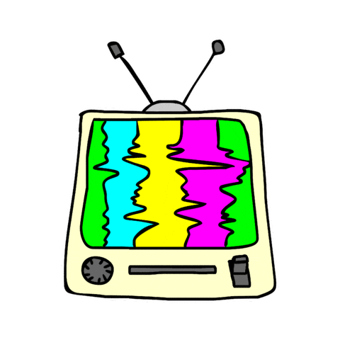 vintage tv doodle