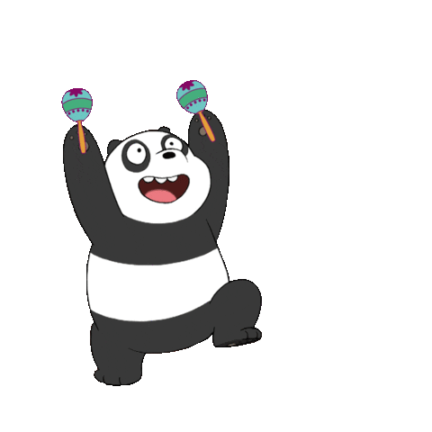 we bare bears panda maracas dance doodle