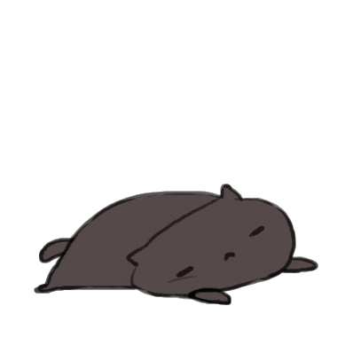 white cat jumping on grey cat flat doodle