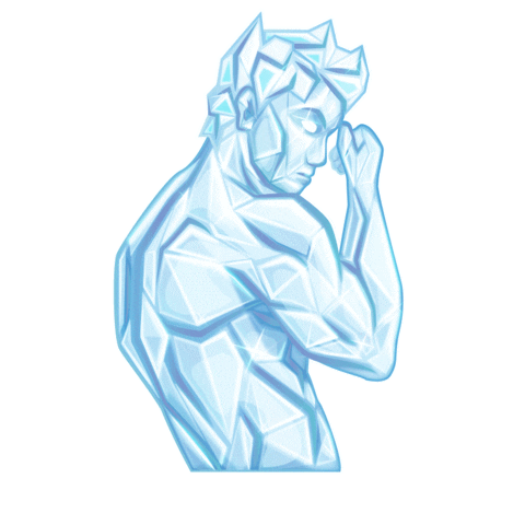 x men iceman crystal hero doodle