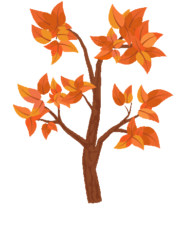 autumn leaves falling from a tree doodle