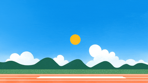 sports track sun summer doodle