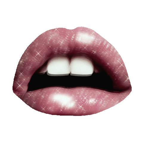 baddie lips glitter doodle