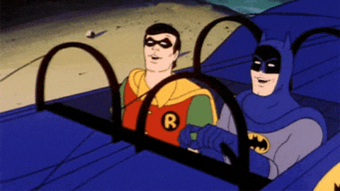 batman and robin headbanging doodle