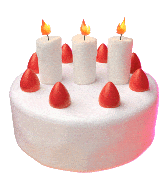 birthday cake emoji doodle
