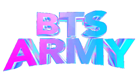 bts army pink blue text doodle