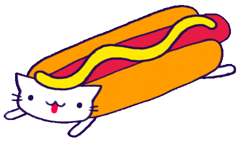 cat hot dog doodle