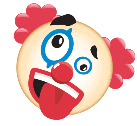 clown grimace emoji doodle
