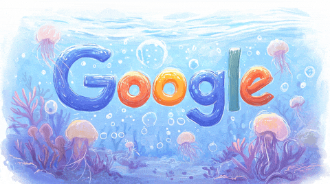 cozy underwater world google doodle