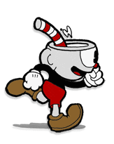 cuphead running doodle
