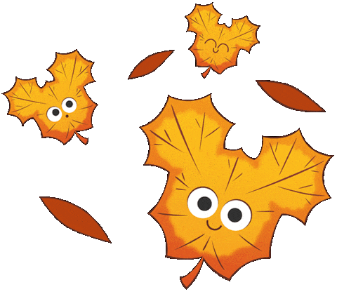 cute autumn leaves doodle
