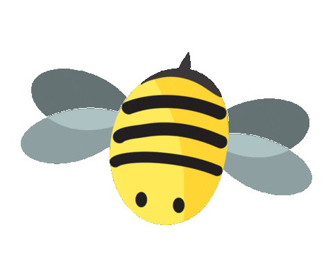 cute bumble bee flying doodle