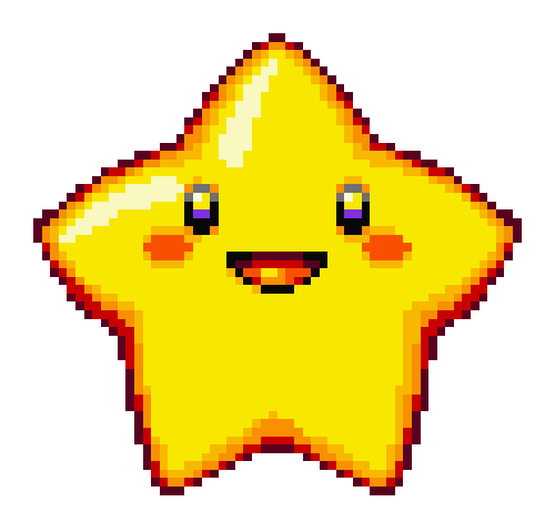 cute star dancing pixel doodle