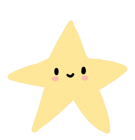 cute yellow star jumping doodle