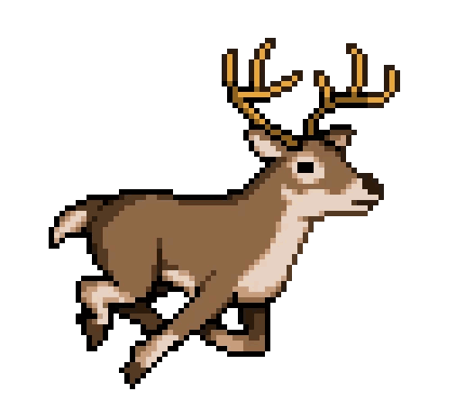deer running pixel doodle