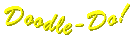 doodle do yellow 3d text doodle