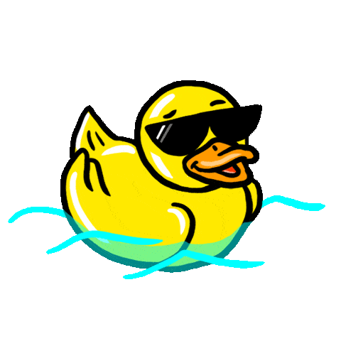 duck in sunglasses doodle