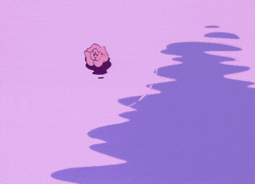 flower on the water purple anime aesthetic doodle