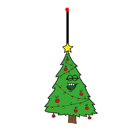 funny christmas tree swaying doodle