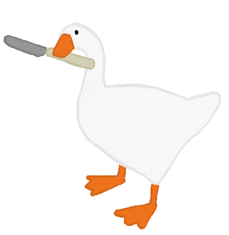 goose with knife doodle