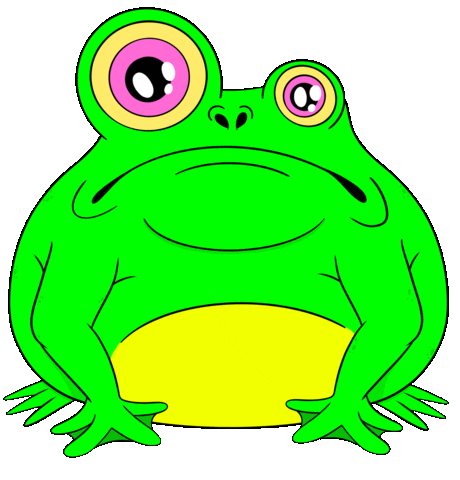 green hypno frog doodle