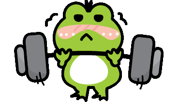 guagua frog in the gym doodle